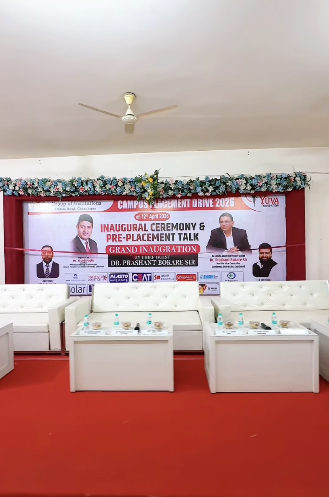Renaissance Mega Open Pool Campus Placement Drive 2026 stage